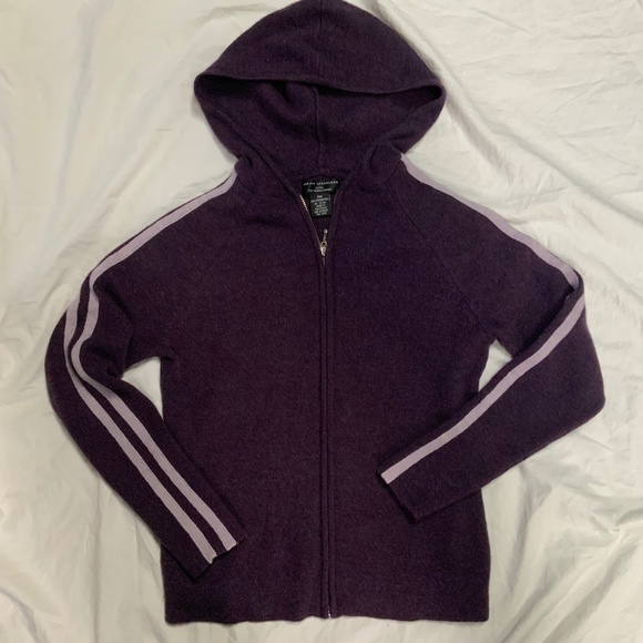 ☘️ W/S Sarah Spencer Merino 100% Italian Wool Full Zip Hoodie Cardigan - Picture 1 of 9